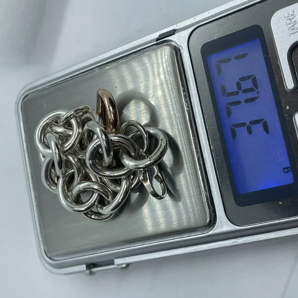 Tiffany & Co Authentic Chunky Large Link Rubedo Silver Infinity Bracelet 7.5" - Picture 7 of 14